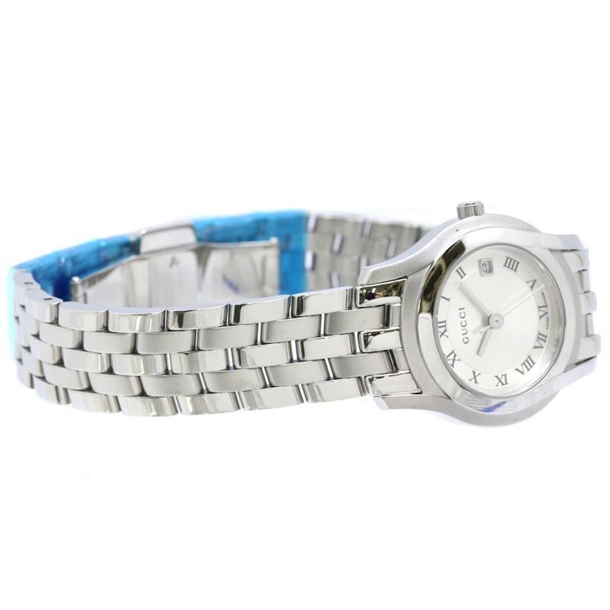 Gucci G-Class YA055506 5500L horloge met zilveren wijzerplaat, 27 mm