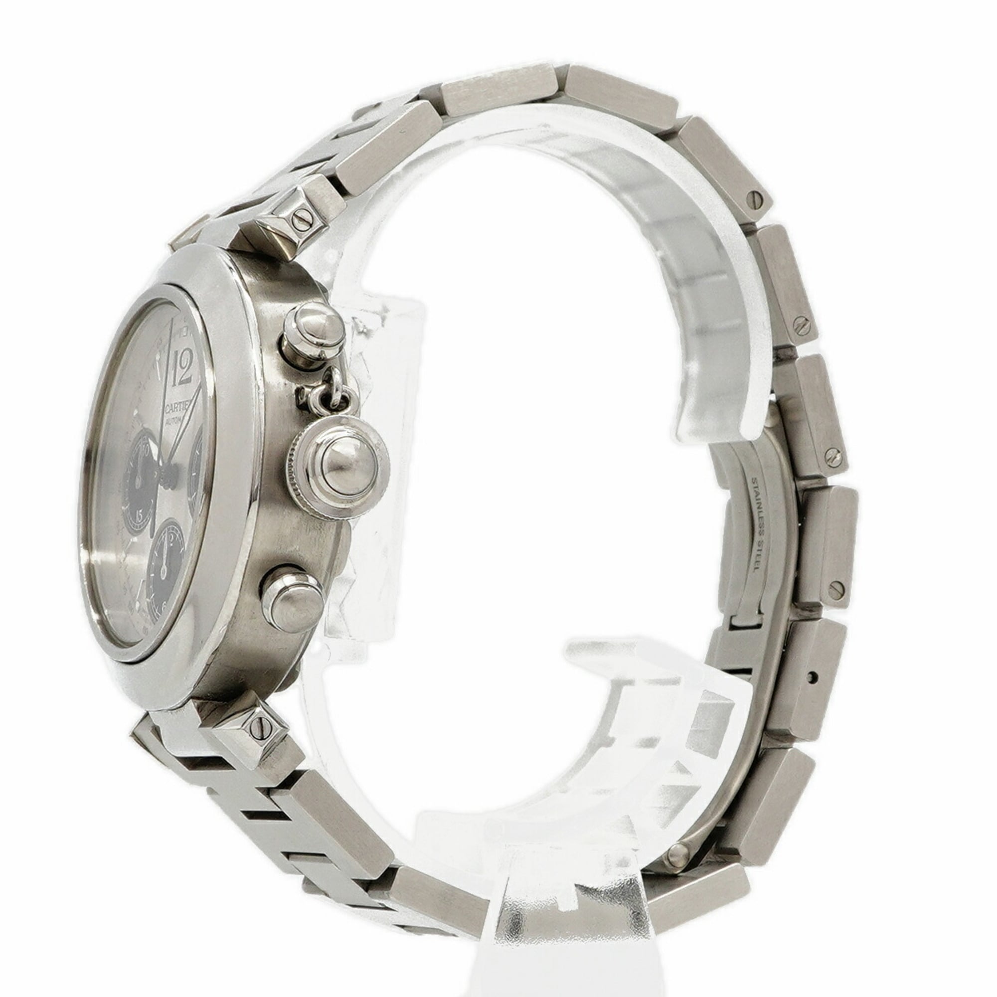 Cartier Pasha C W31048M7 Silver Dial Watch (Boys' Size)