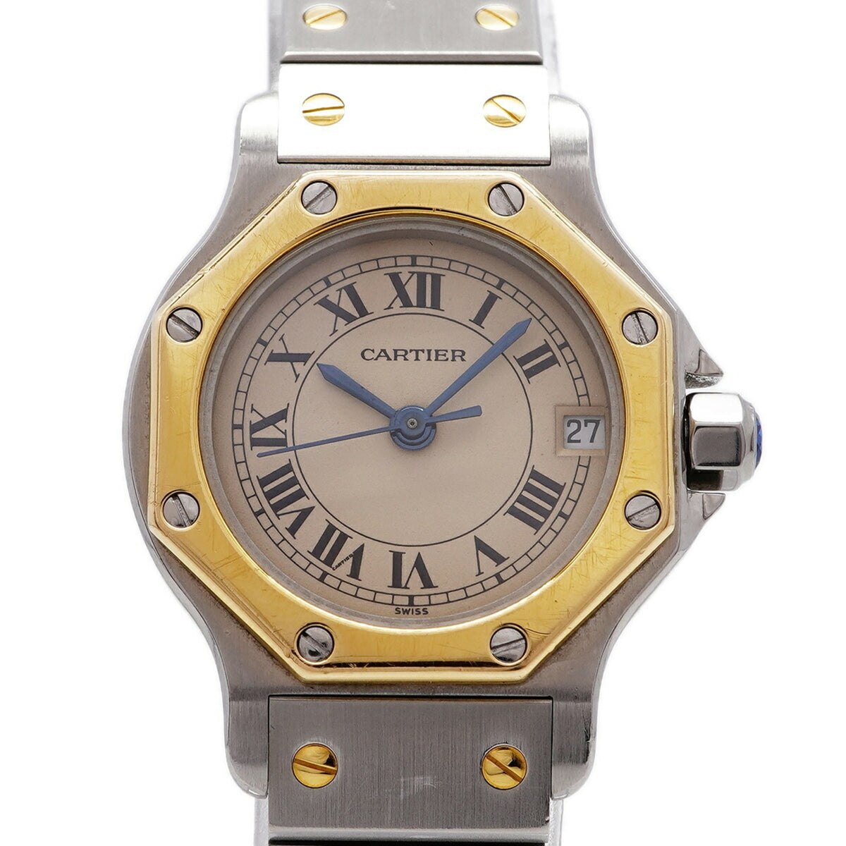 Cartier Santos Octagon SM W2001683 Beige Zifferblatt 24 mm Uhr