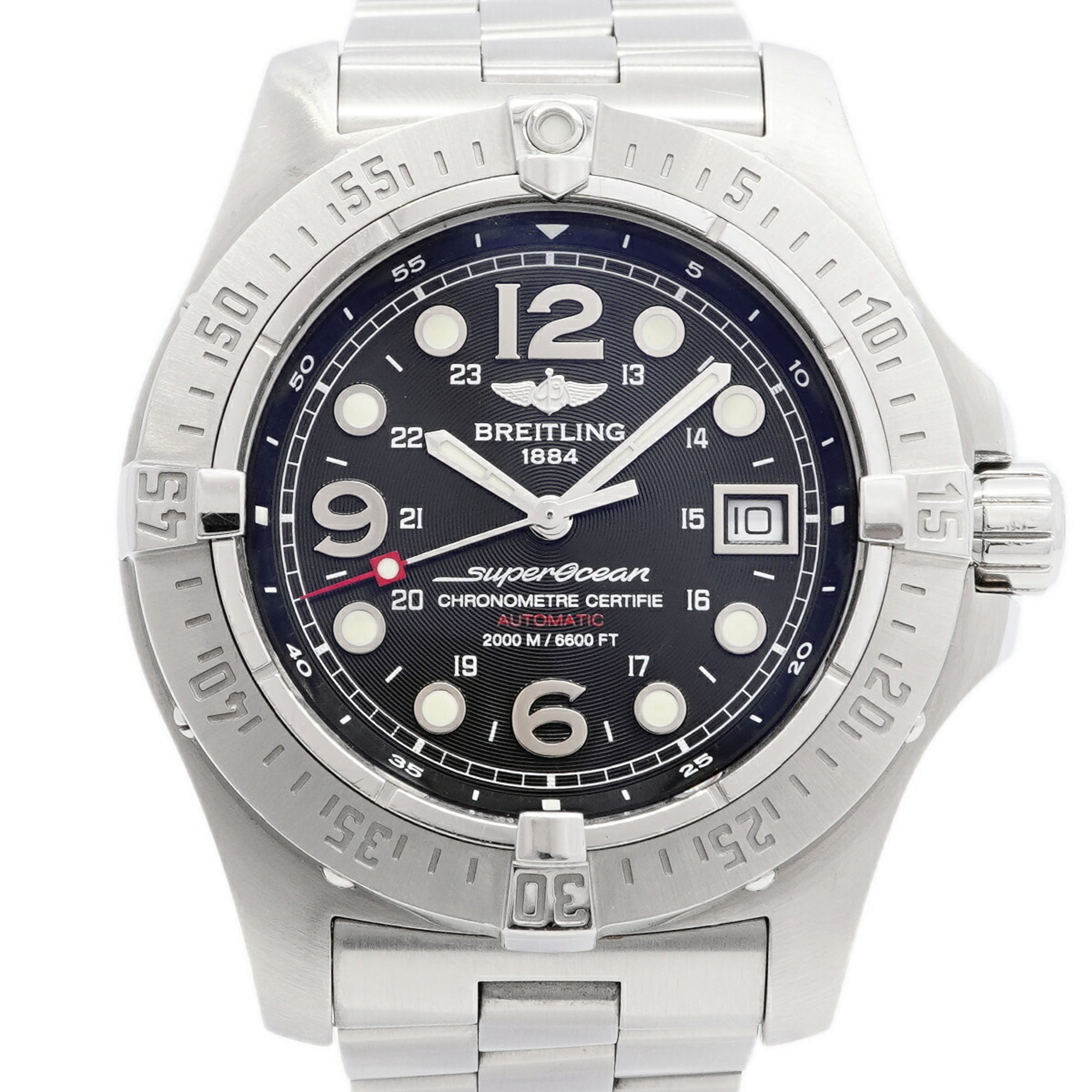 Breitling Superocean Steelfish A17390 Black Dial 43mm Watch
