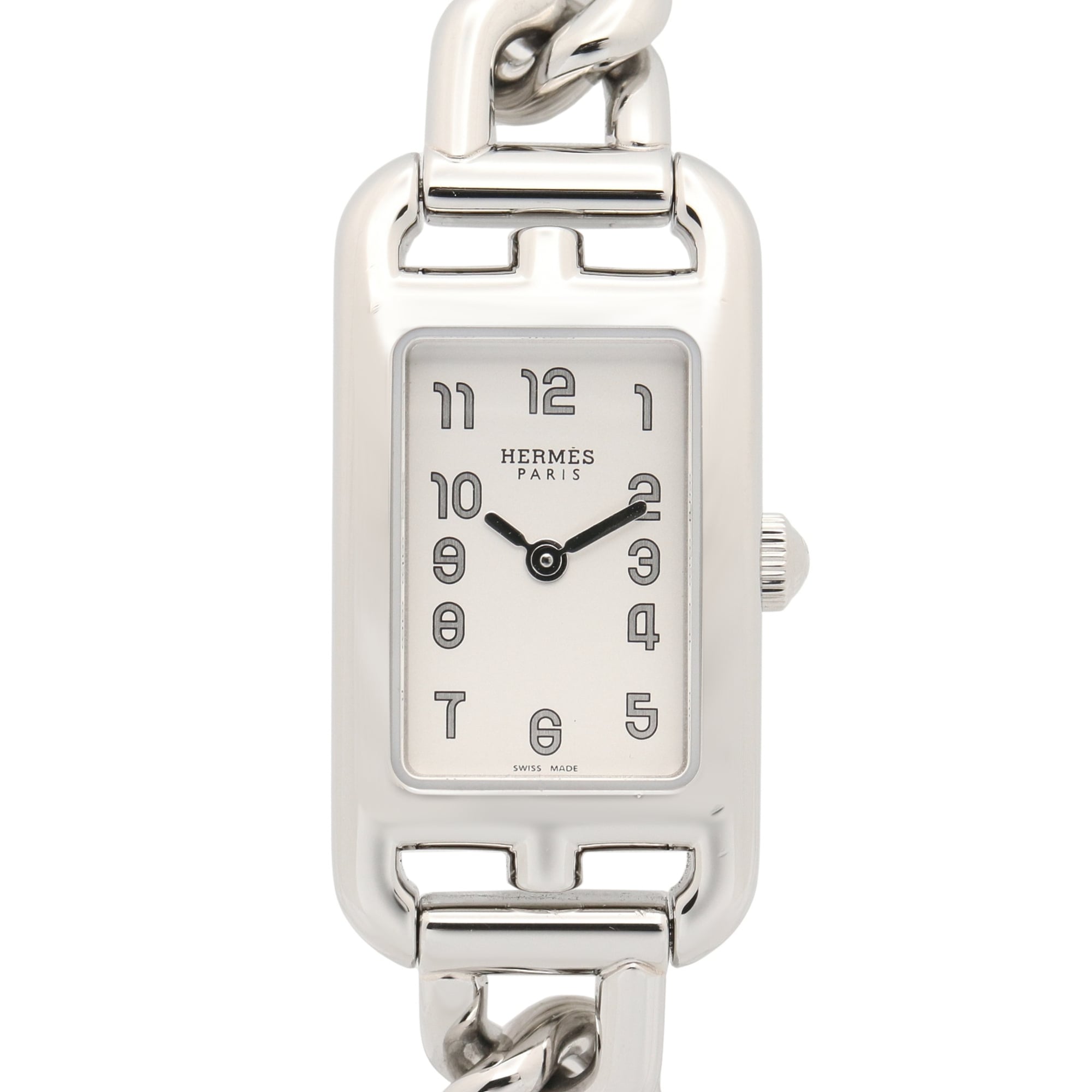 Hermes Nantucket NA2.110 horloge met zilveren wijzerplaat, 17 mm