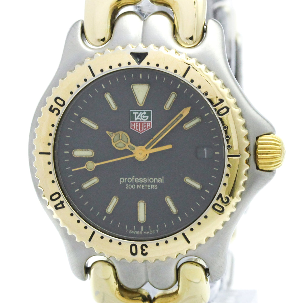 TAG Heuer Sel S95.213, graues Zifferblatt, 34 mm Uhr