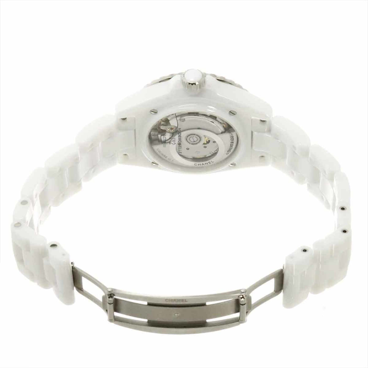 Chanel Mademoiselle J12 La Pausa H7481 met witte wijzerplaat 39mm Horloge