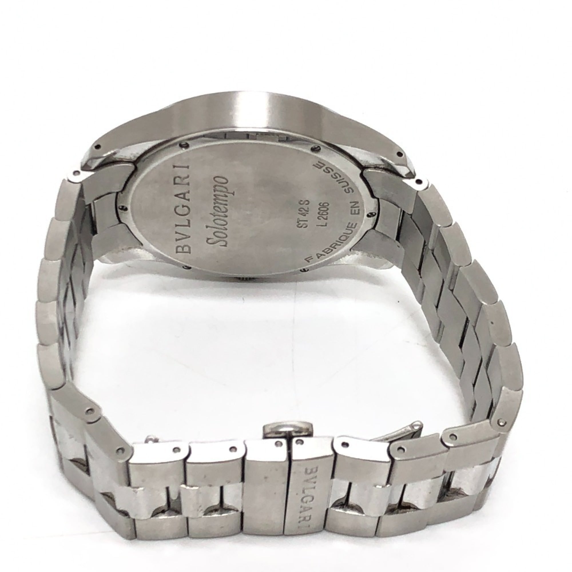 BVLGARI ST42S Solotempo QuarzHerrenuhr, Rund, Edelstahl, Silber