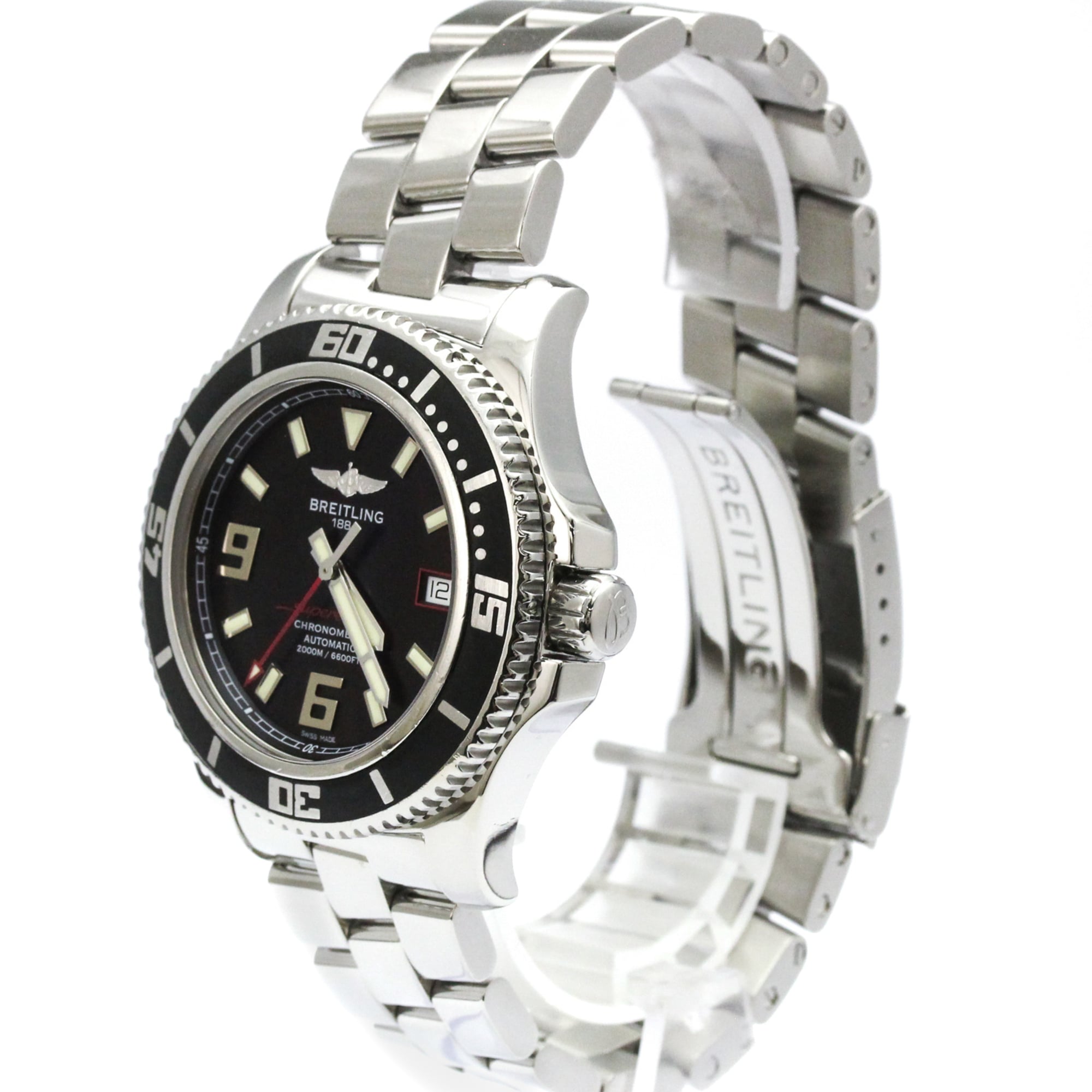 Breitling Superocean A17391 Black Dial 44mm Watch