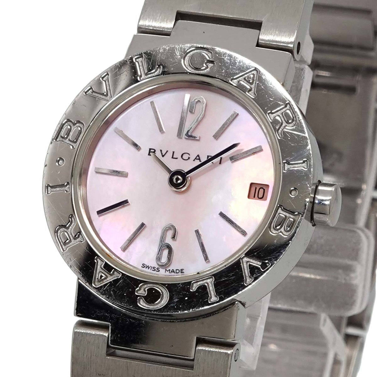 Bvlgari BB23SS Rosa Zifferblatt aus Muschel, 23 mm Uhr