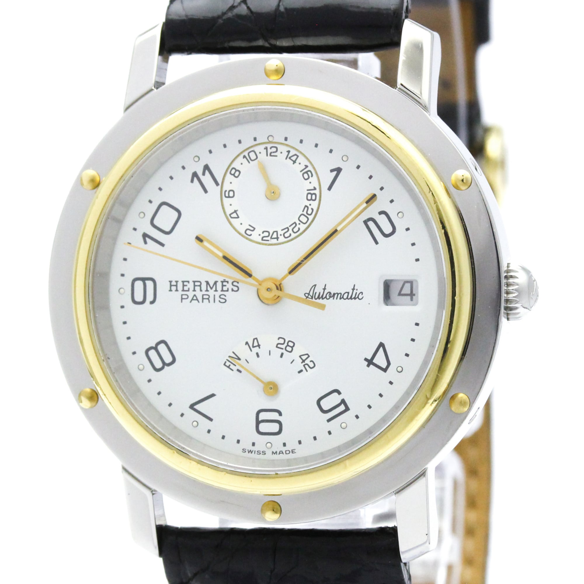 Hermes Clipper CL5.720 White Dial 36mm Watch