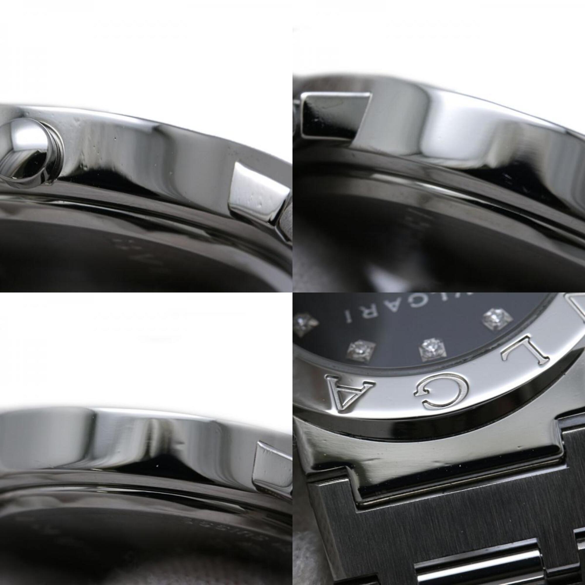Bvlgari Bulgari BB26SS/12 BB26SS Black Dial Stainless steel 26mm Watch