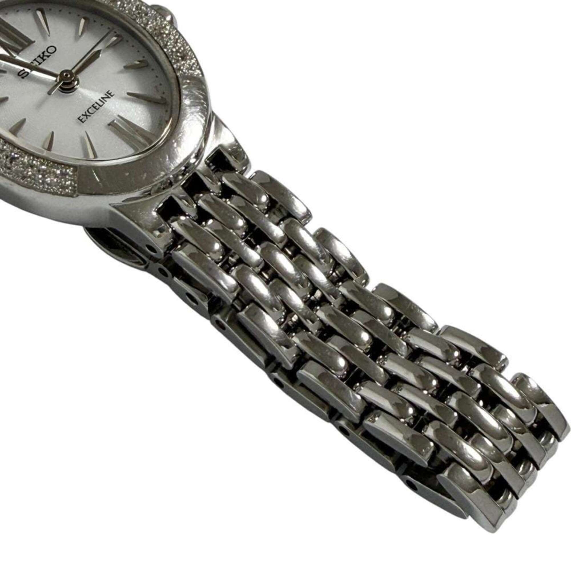 Seiko Dolce Exceline Damen-Solaruhr mit 10 Diamanten