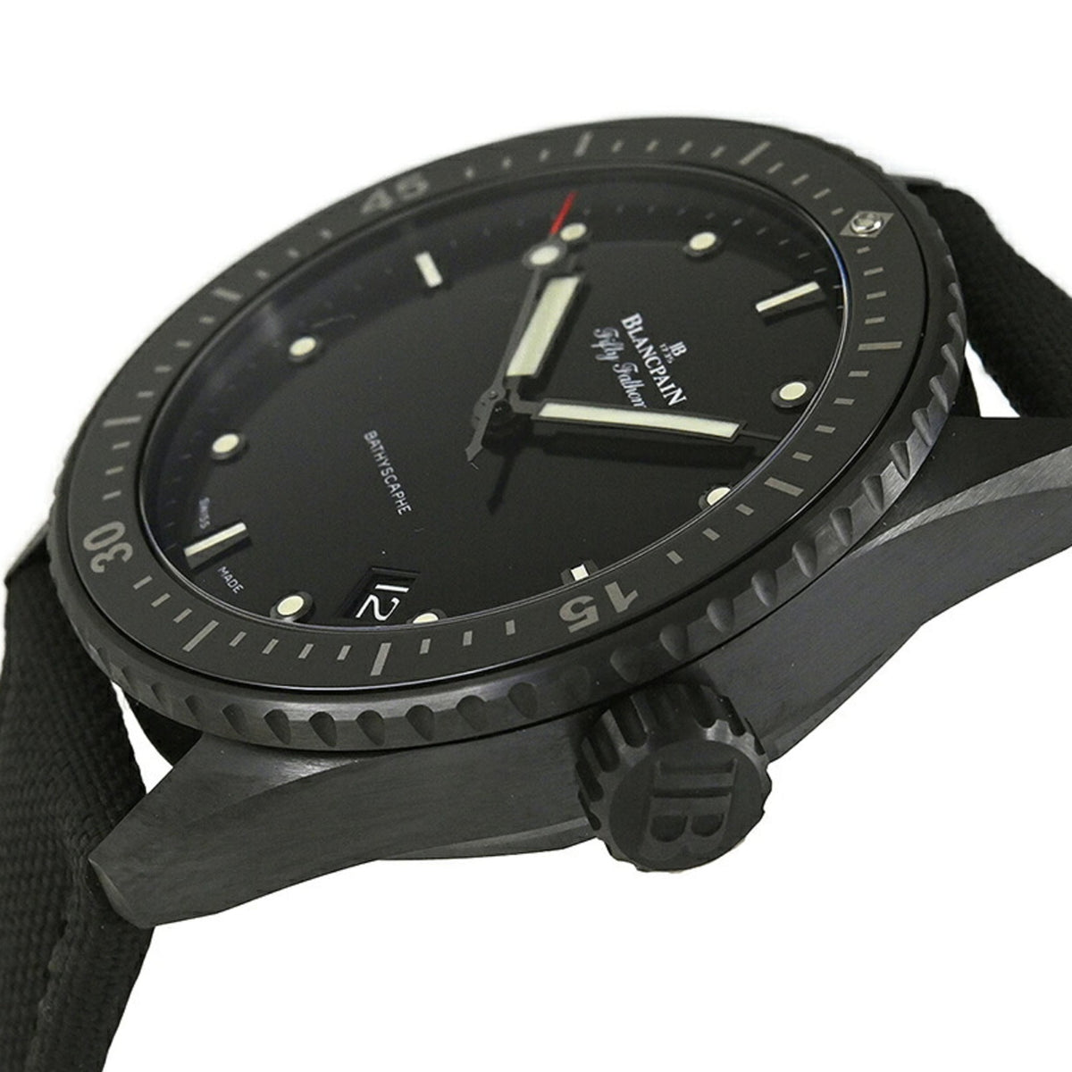 Blancpain Fifty Fathoms Bathyscaphe 5000 0130 B52A Black Dial 43mm Watch