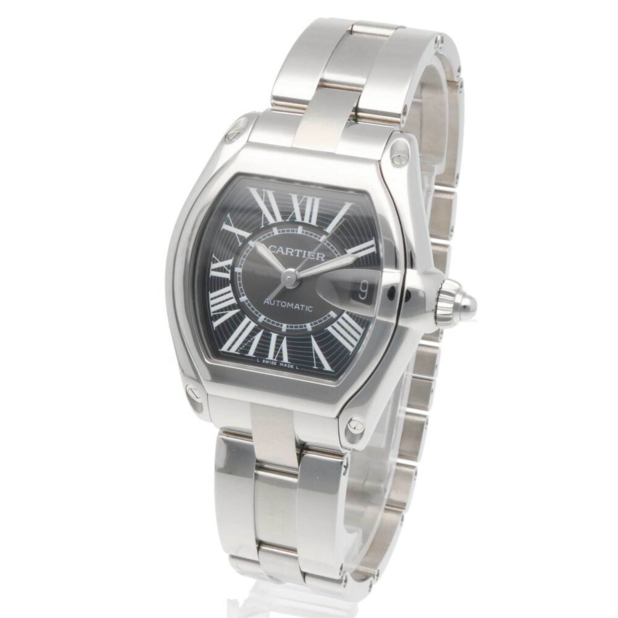 Cartier Roadster LM-horloge, roestvrij staal 2510, automatisch, heren