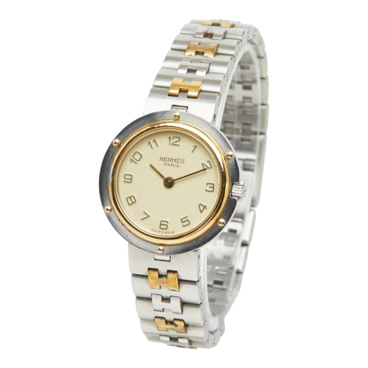 Hermes Olympia Beige Zifferblatt 24 mm Uhr