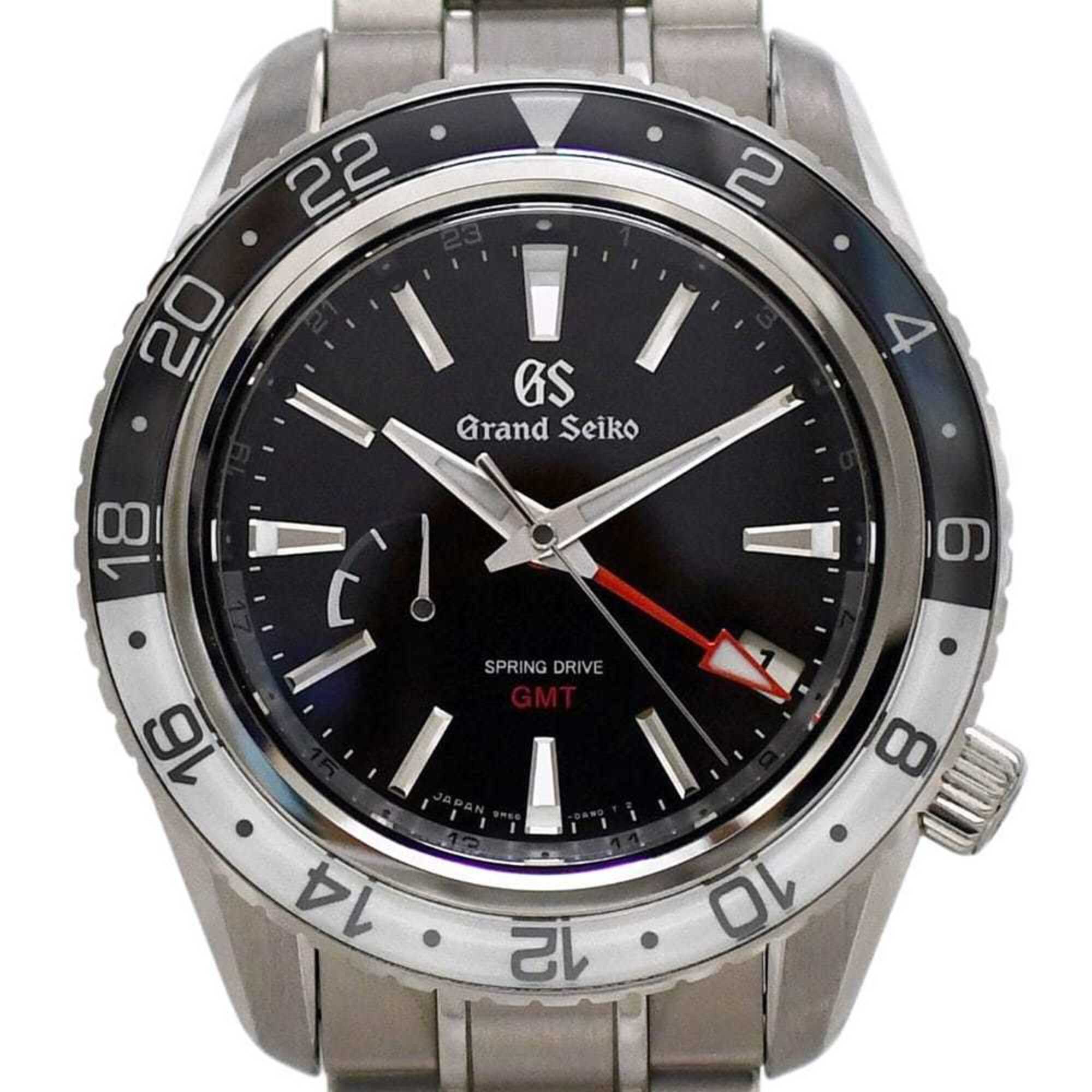 Grand Seiko Sport GMT Watch, Black, White, Silver, Spring Drive, SBGE277 9R66-0BK0, Automatic, Stainless Steel.