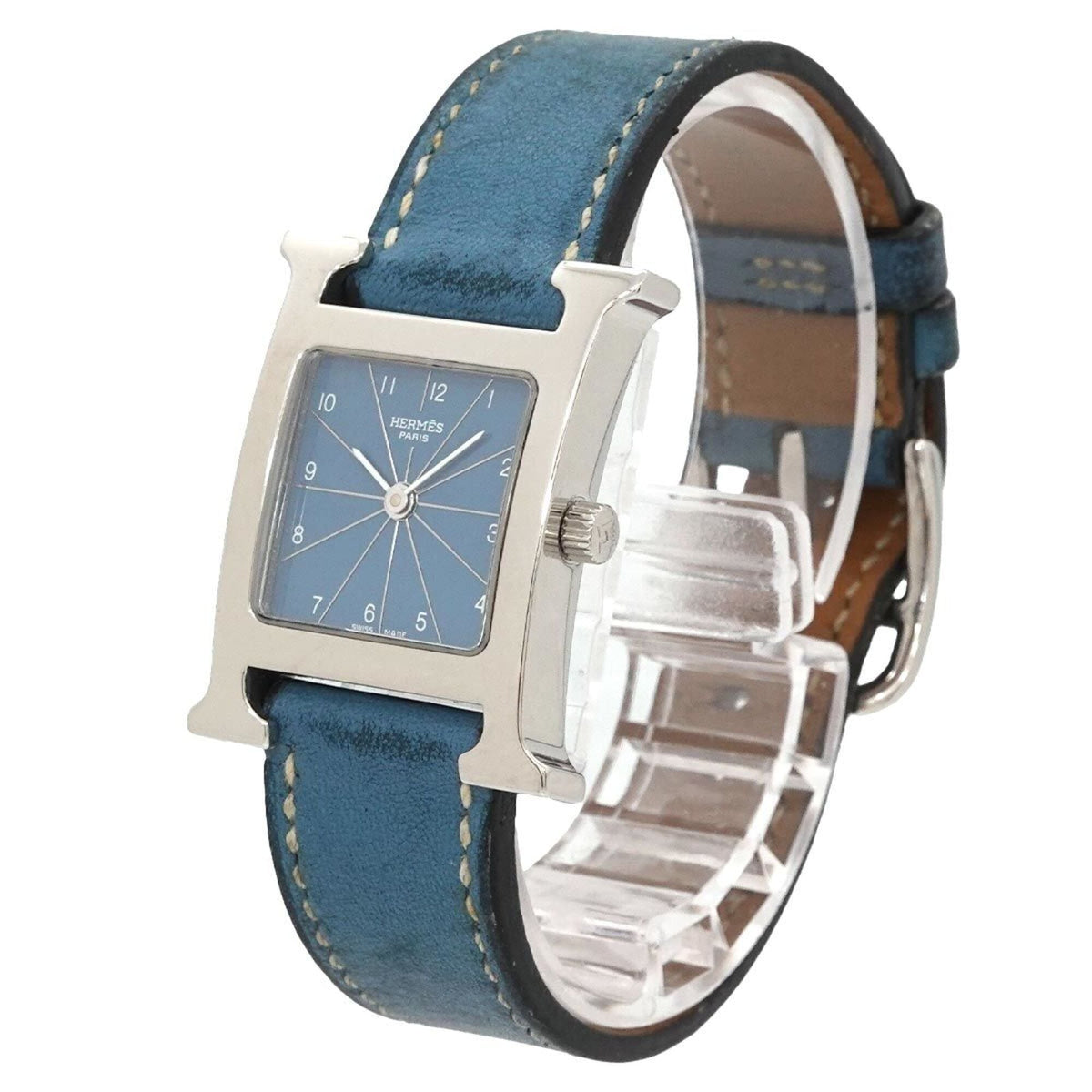Hermes H – Blaues Zifferblatt, 21 mm Uhr