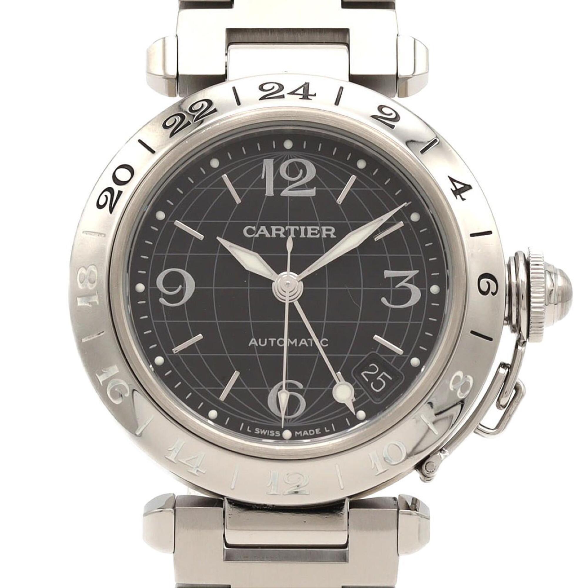 Cartier Pasha C Meridian GMT W31079M7 Stainless Steel Automatic Watch
