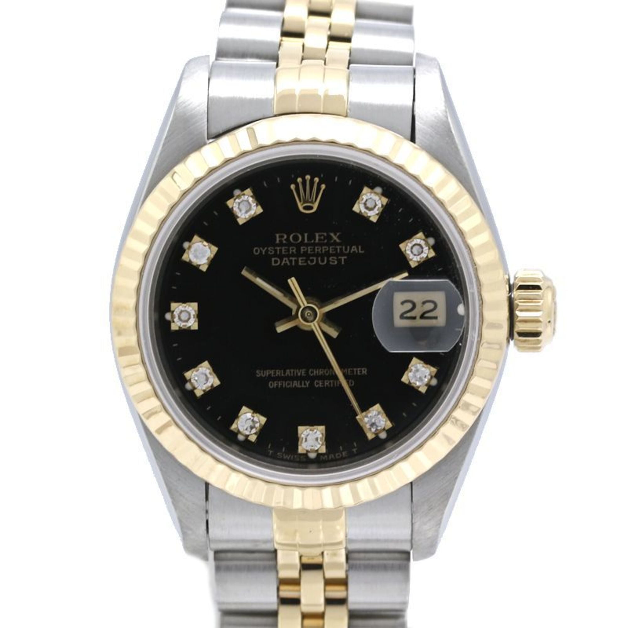 Rolex Datejust 69173G Black Dial 26mm Watch