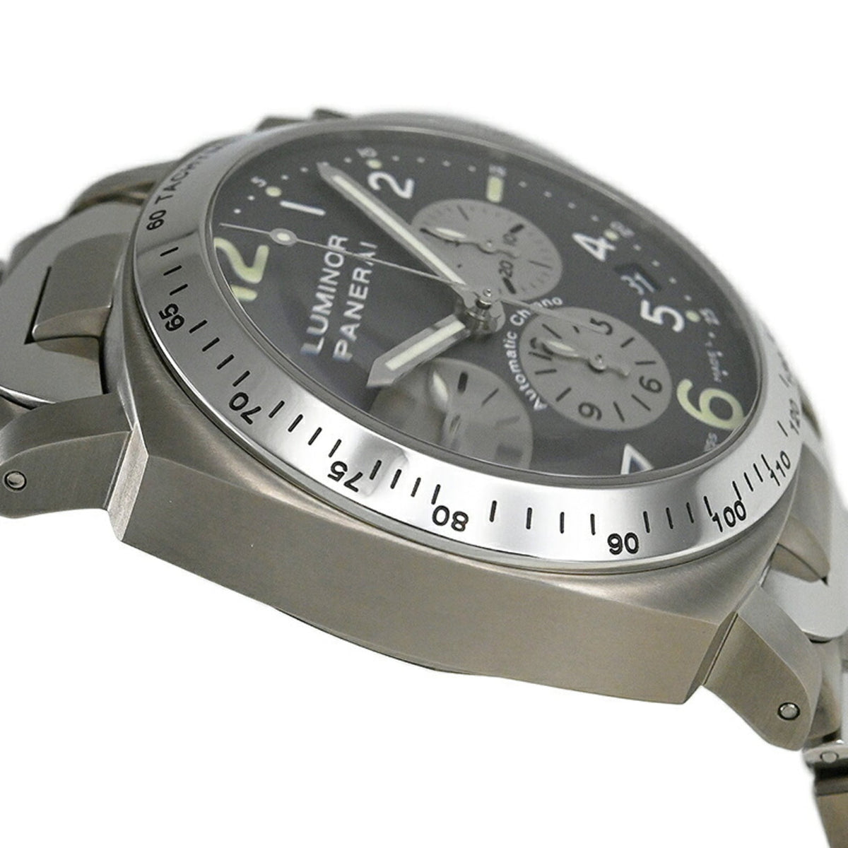 Panerai Luminor Chrono PAM00122 Gray, Silver Dial 40mm Watch