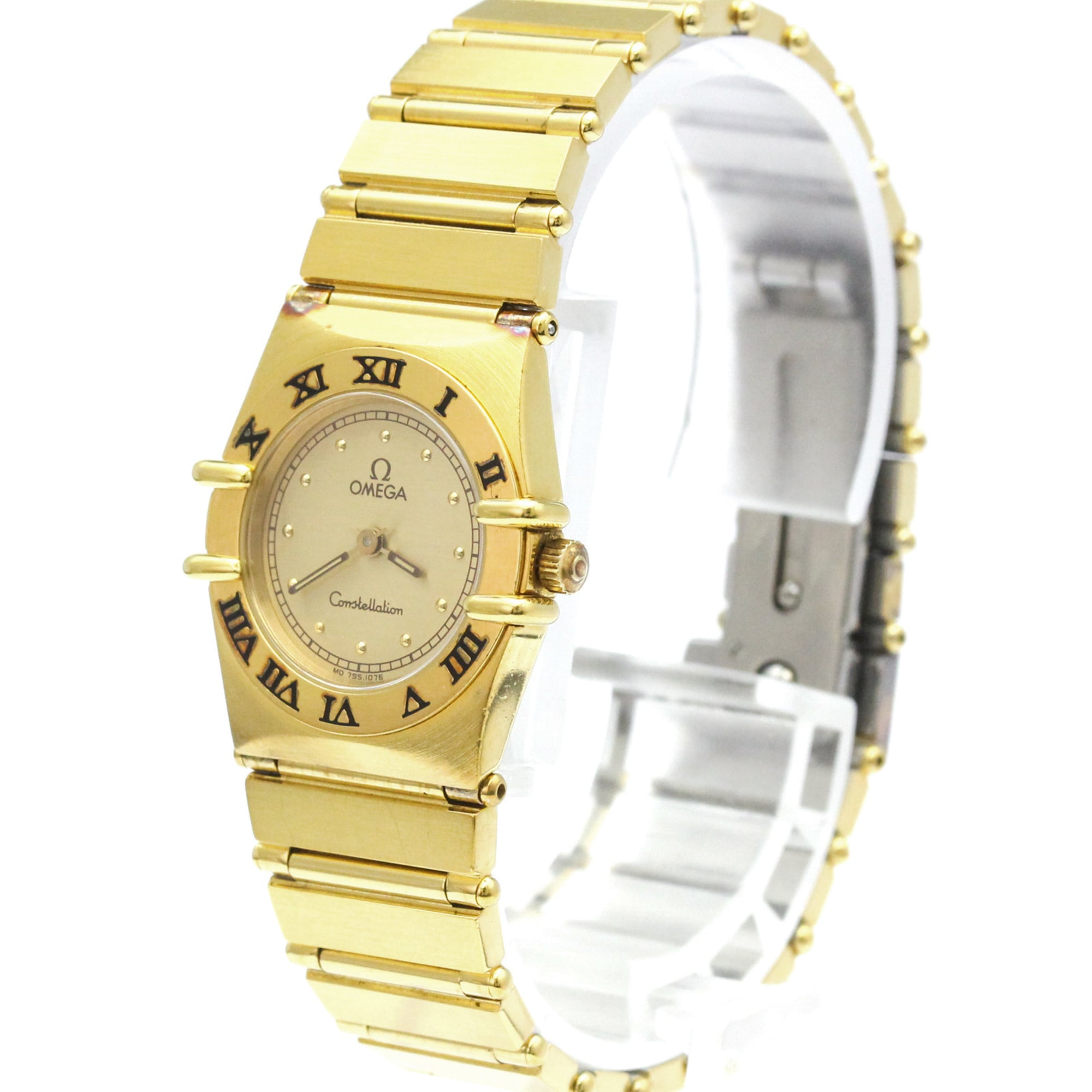 Montre Omega Constellation 7951076 à cadran doré, 22 mm