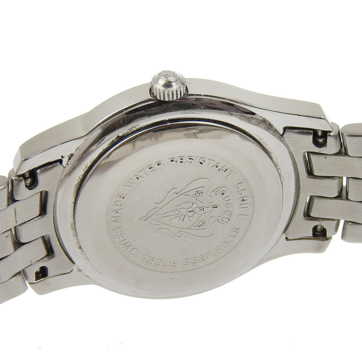 Gucci GUCCI Watch 5500L Stainless Steel Quartz Analog Display Black Dial Women's