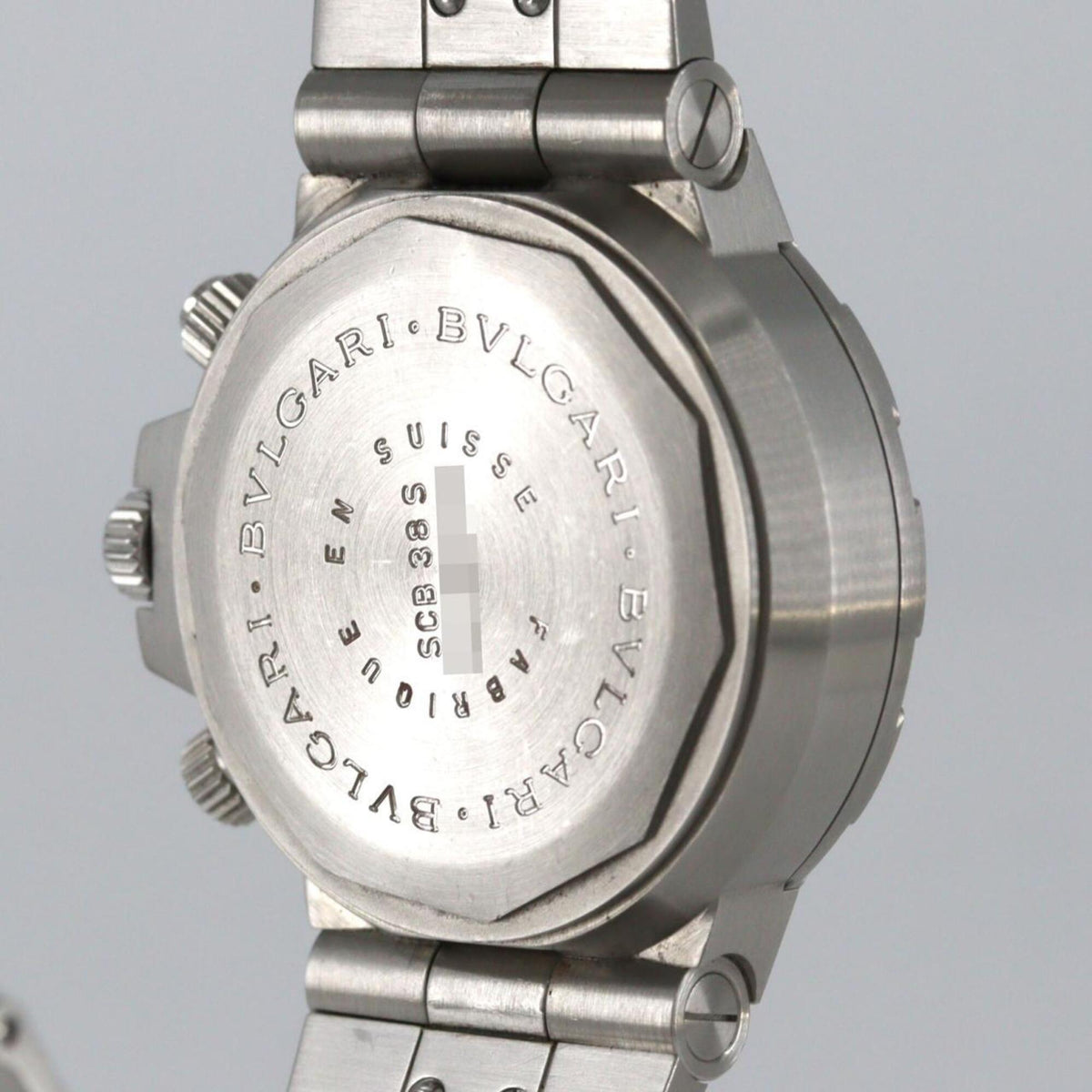 Bulgari Scuba Chrono SCB38S Weiß Zifferblatt 38 mm Uhr