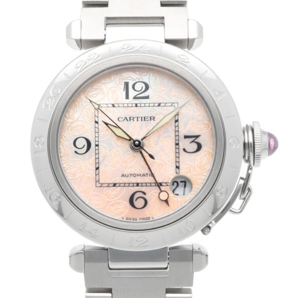Cartier Pasha C Chronograph 2377 Pink shell Dial 35mm Watch