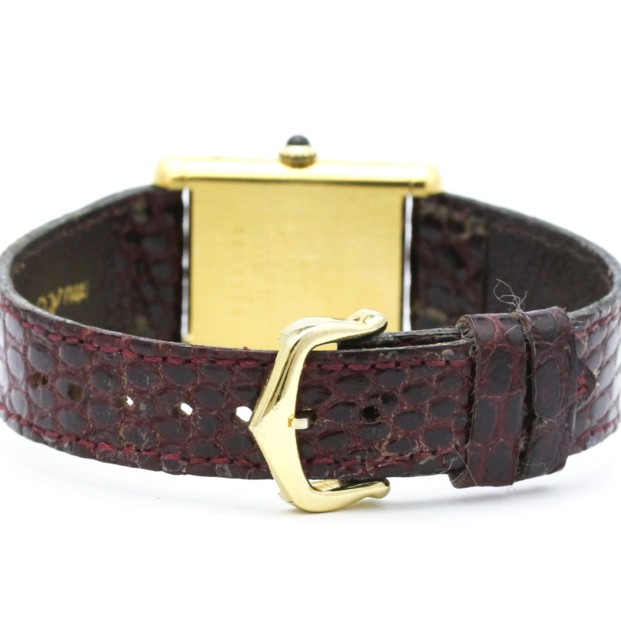 Cartier Must Tank BF591854 Bordeaux Dial 20mm Watch