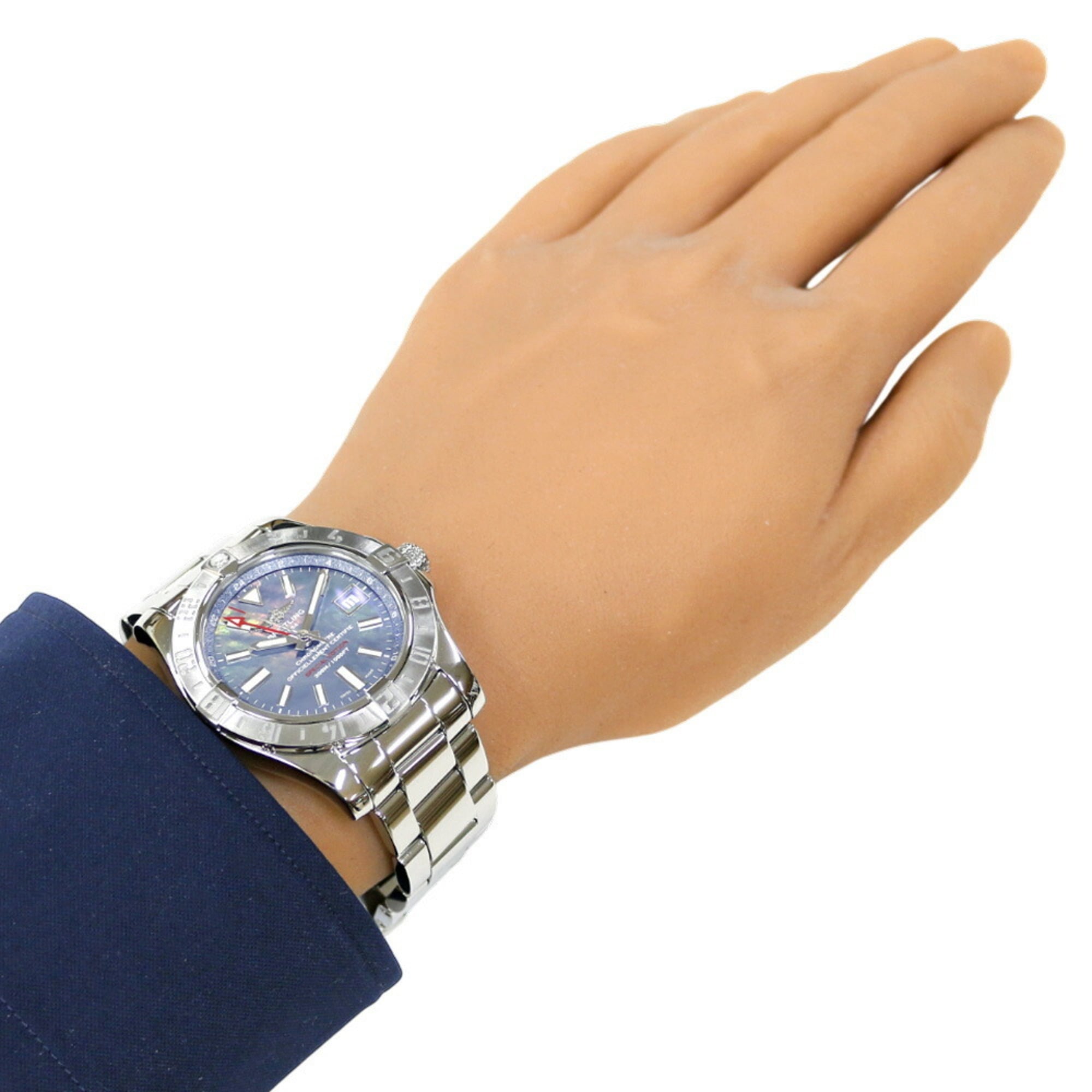 Breitling Avenger II GMT Men's Stainless Steel Automatic Watch, Model A32390, Overhauled and Refinished