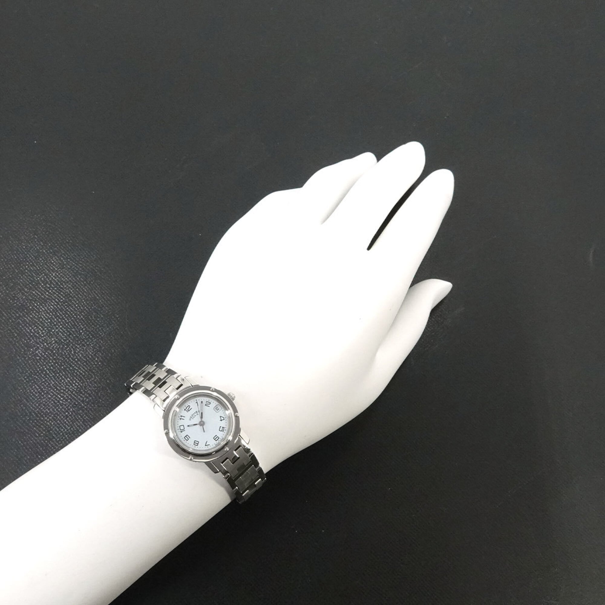 Hermes Clipper CL4 210 Wo Date Display White Quartz