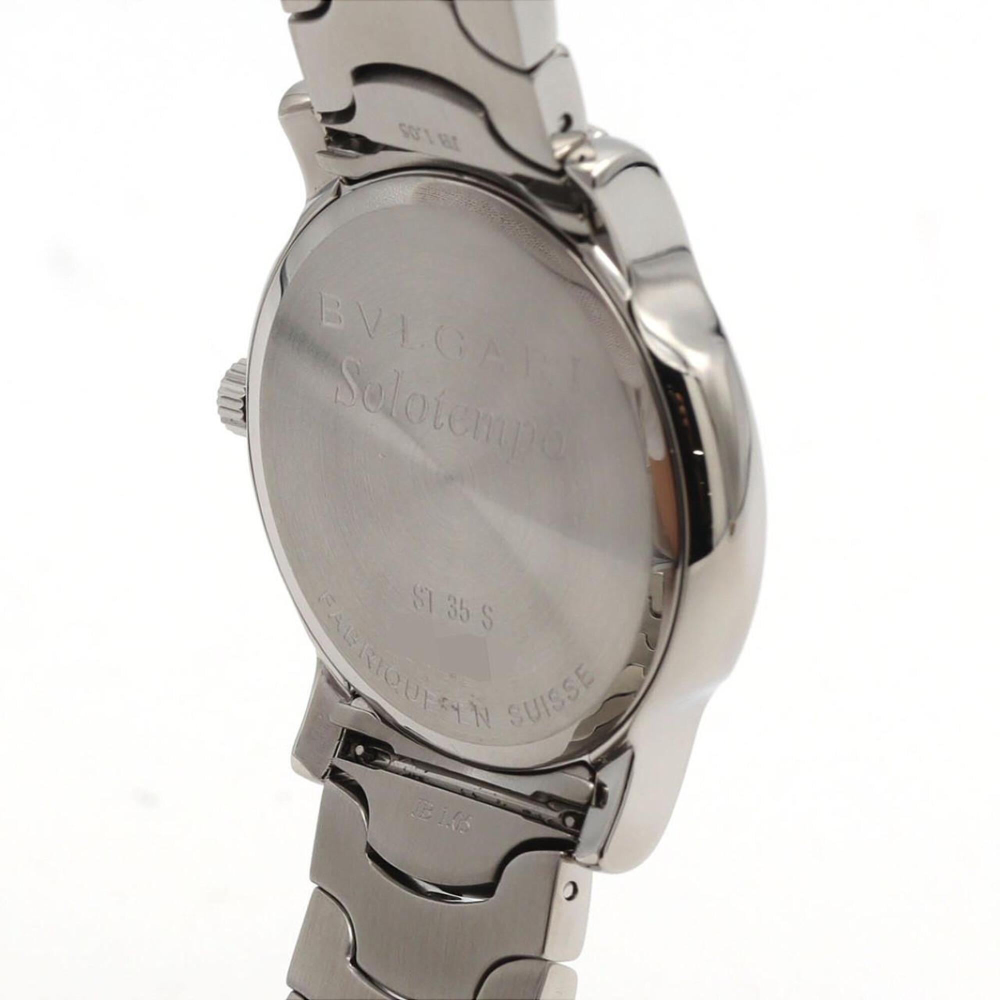Bvlgari Bulgari Solotempo ST35S/ST35C5SSD, graues Zifferblatt, 35 mm Uhr