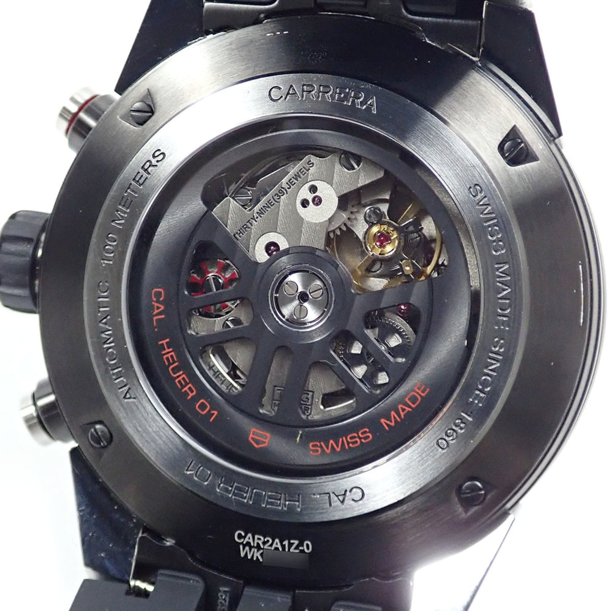 TAG Heuer Carrera Calibre 01 CAR2A1Z Black Dial 45mm Watch