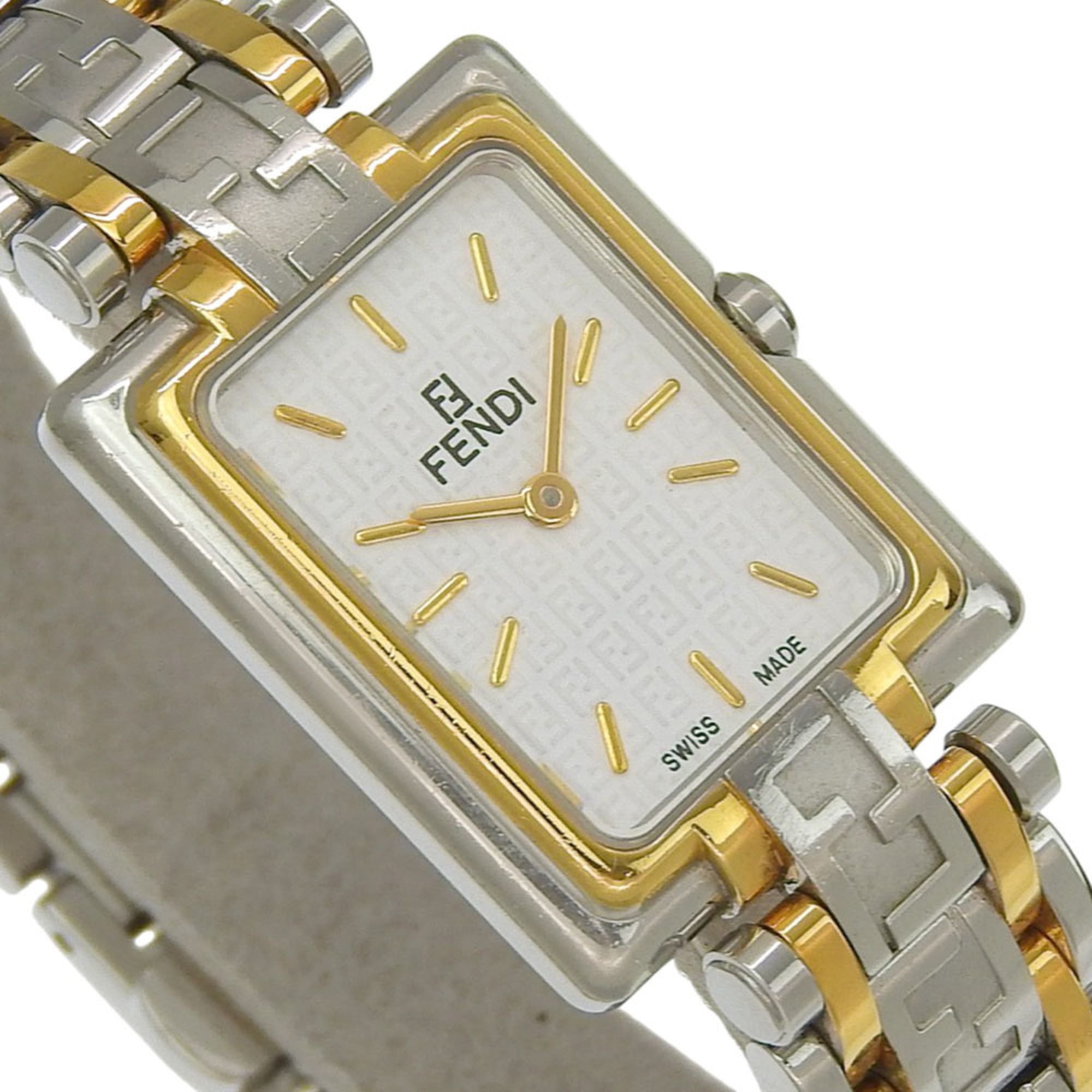 Fendi Zucca dameshorloge, 720L roestvrij staal, quartz, analoog, witte wijzerplaat.