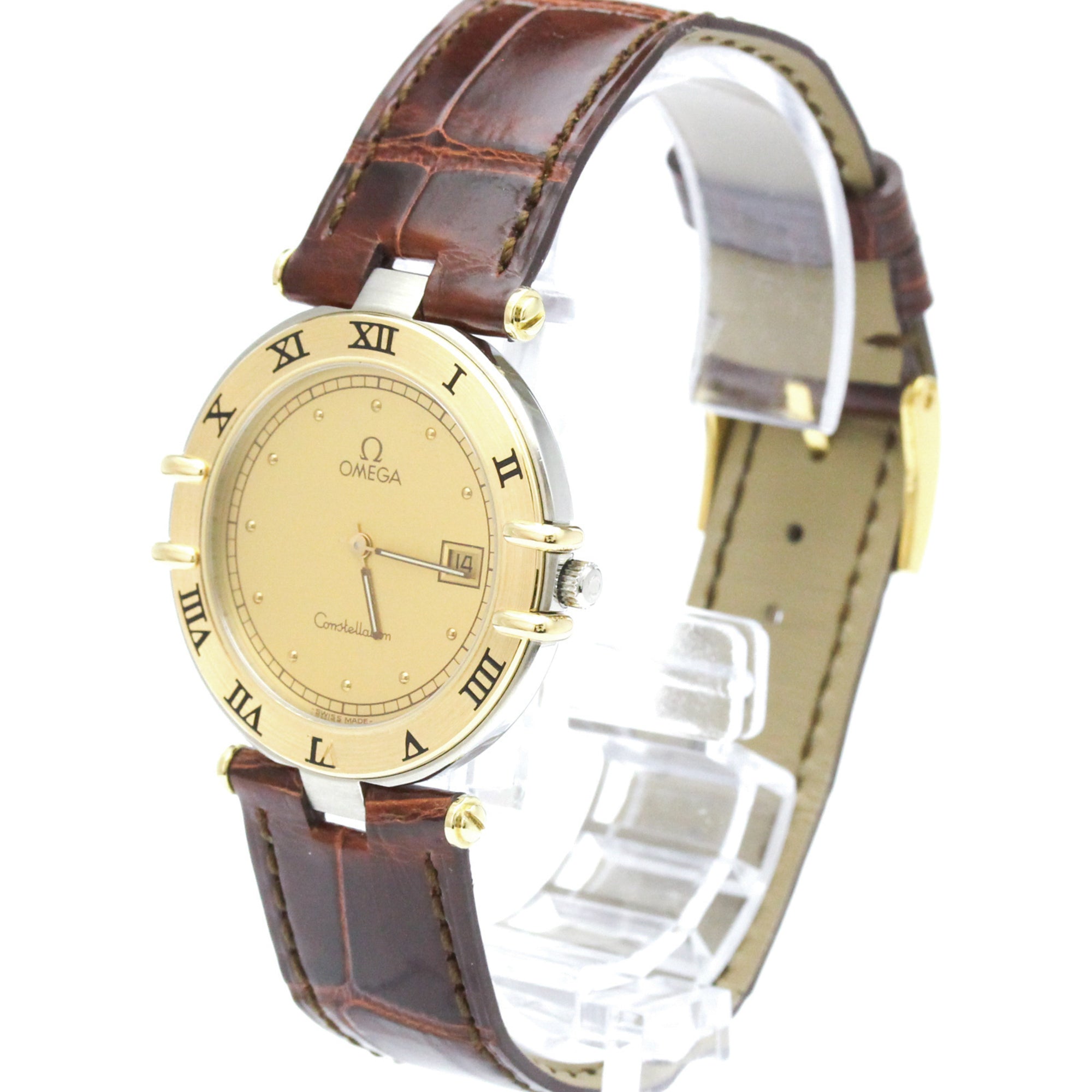 Montre Omega Constellation 1960360 à cadran doré, 31 mm
