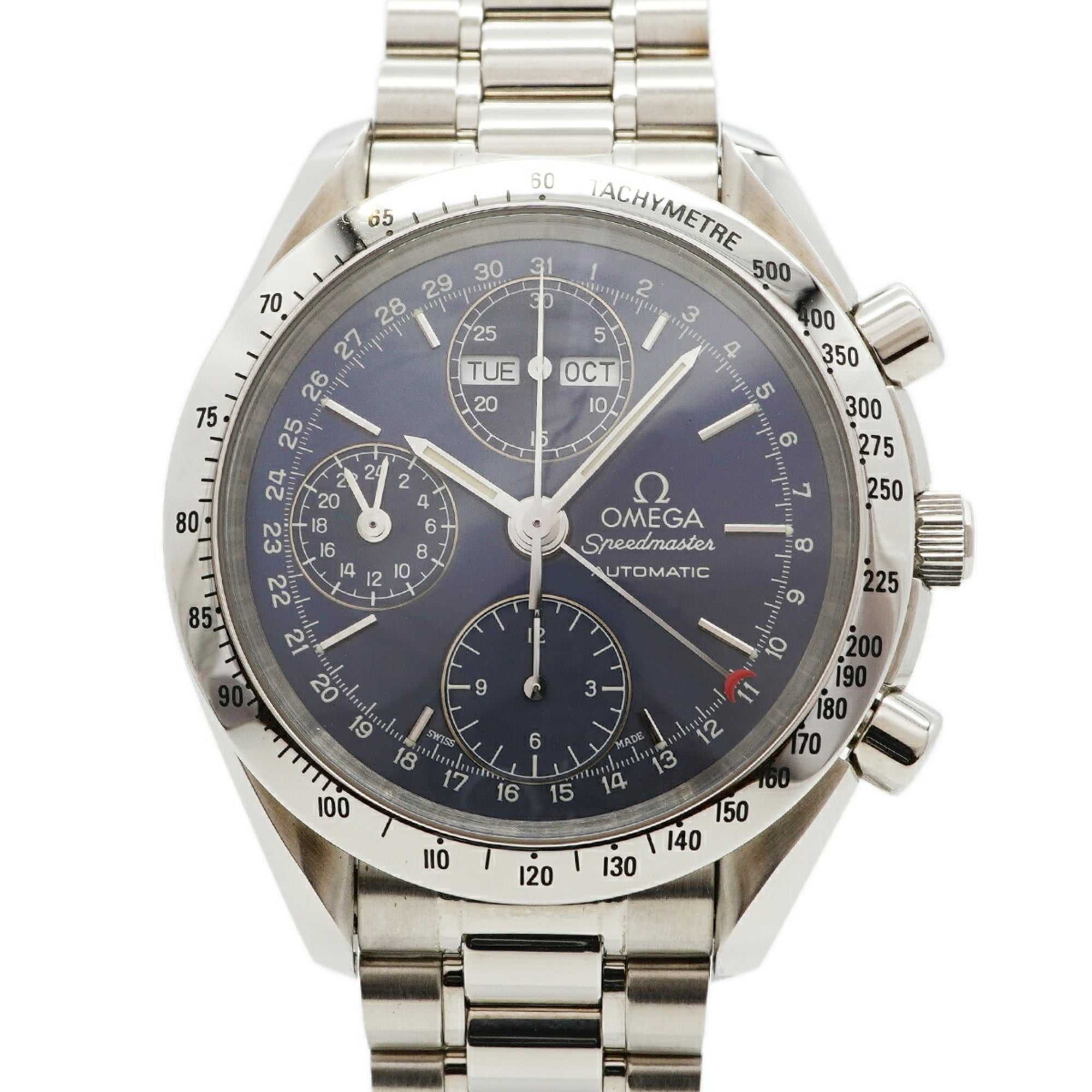 Omega Speedmaster Triple Calendar 3521.8 Blue Dial 39mm Watch