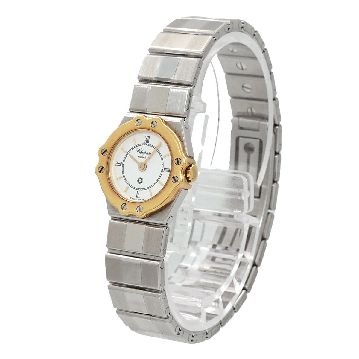 Chopard St. Moritz Combi 25/8074-15 horloge met witte wijzerplaat, 19 mm