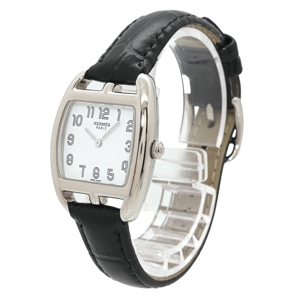 Hermes Cape Cod Tonneau CT1 210 White Dial 27mm Watch