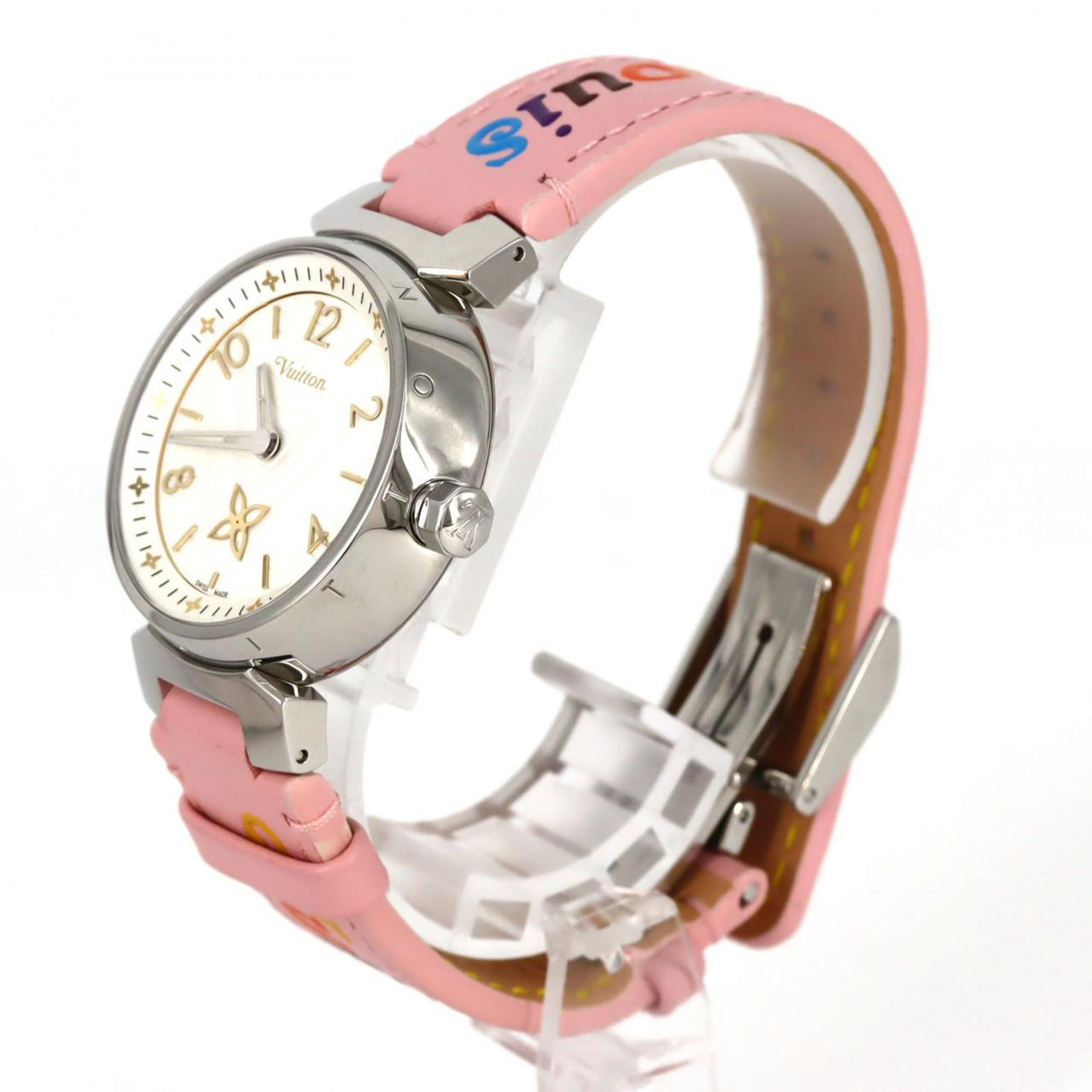 Louis Vuitton Tambour QA092 Stainless Steel Quartz Watch