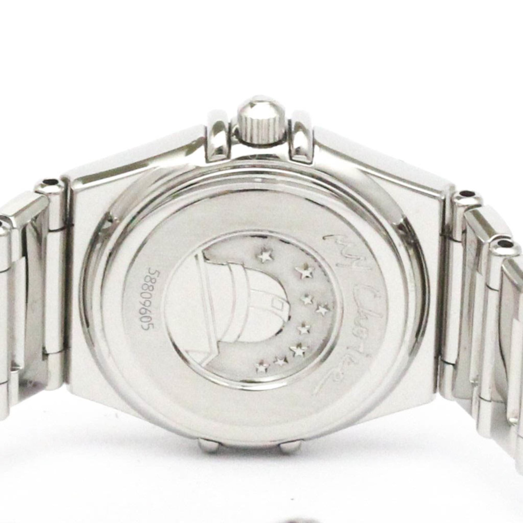 OMEGA Constellation Damenuhr aus Stahl Quarz Diamanten und Perlmuttzifferblatt 1566.76