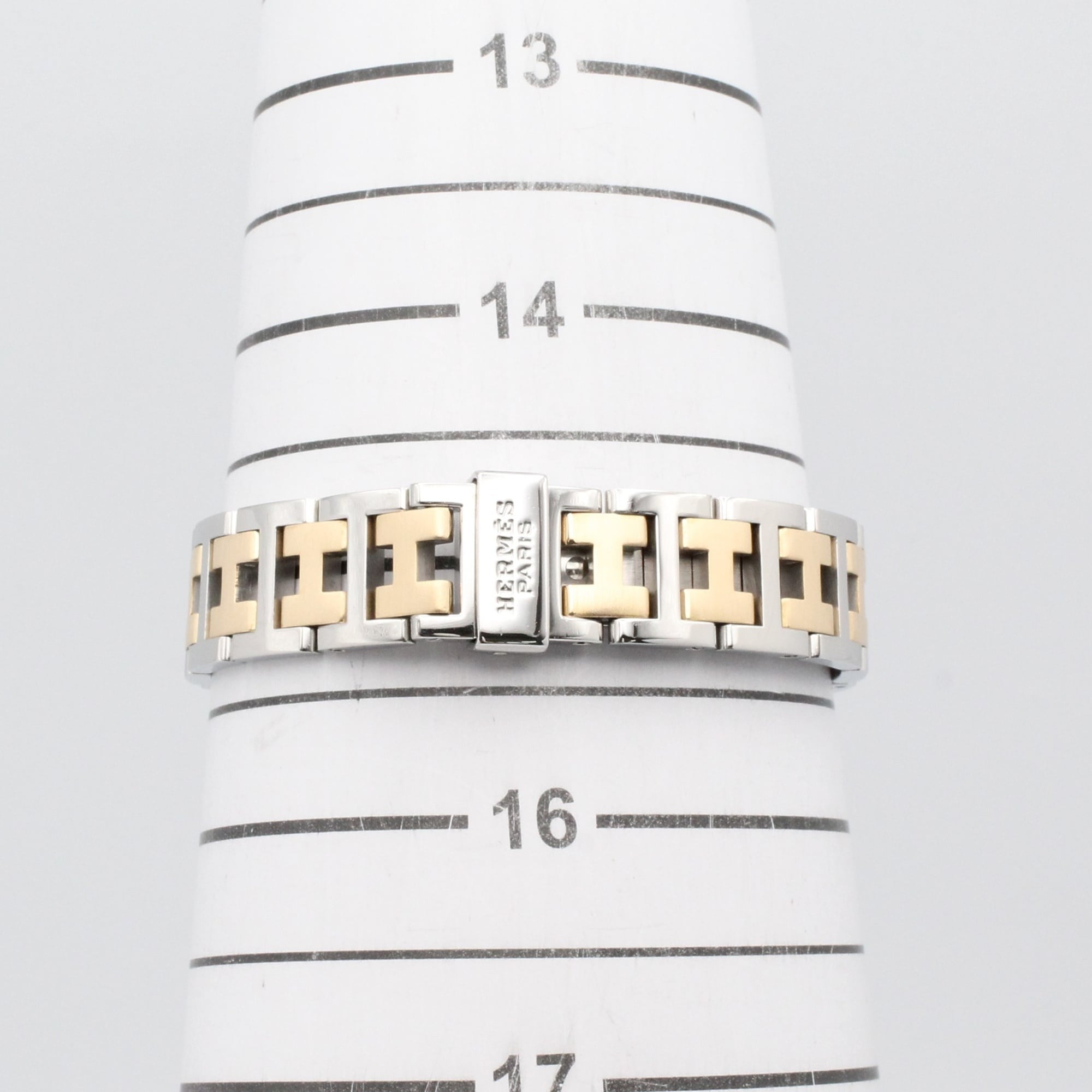 Hermes Clipper Gold Plated Stainless Steel Wo White CL4.220