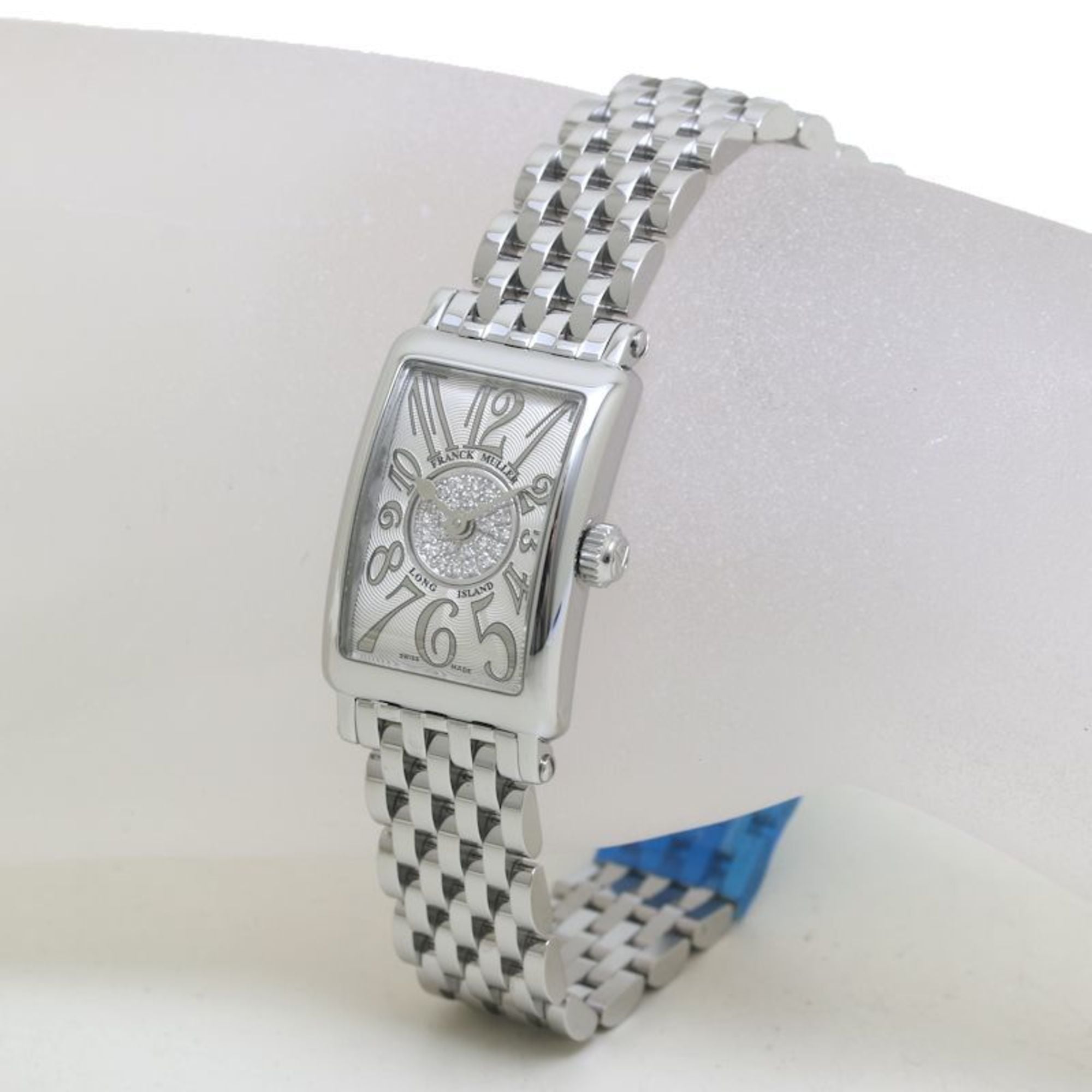 FRANCK MULLER Long Island Petite Pastille 802QZRELCD1P Dameshorloge van roestvrij staal met diamanten 39899