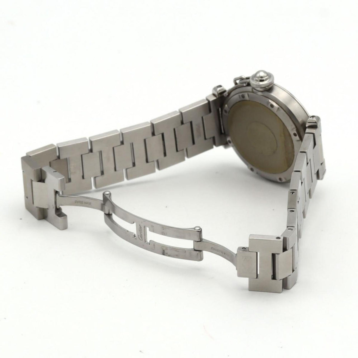 Cartier Pasha C GMT W31029M7 Silber Zifferblatt 35 mm Uhr
