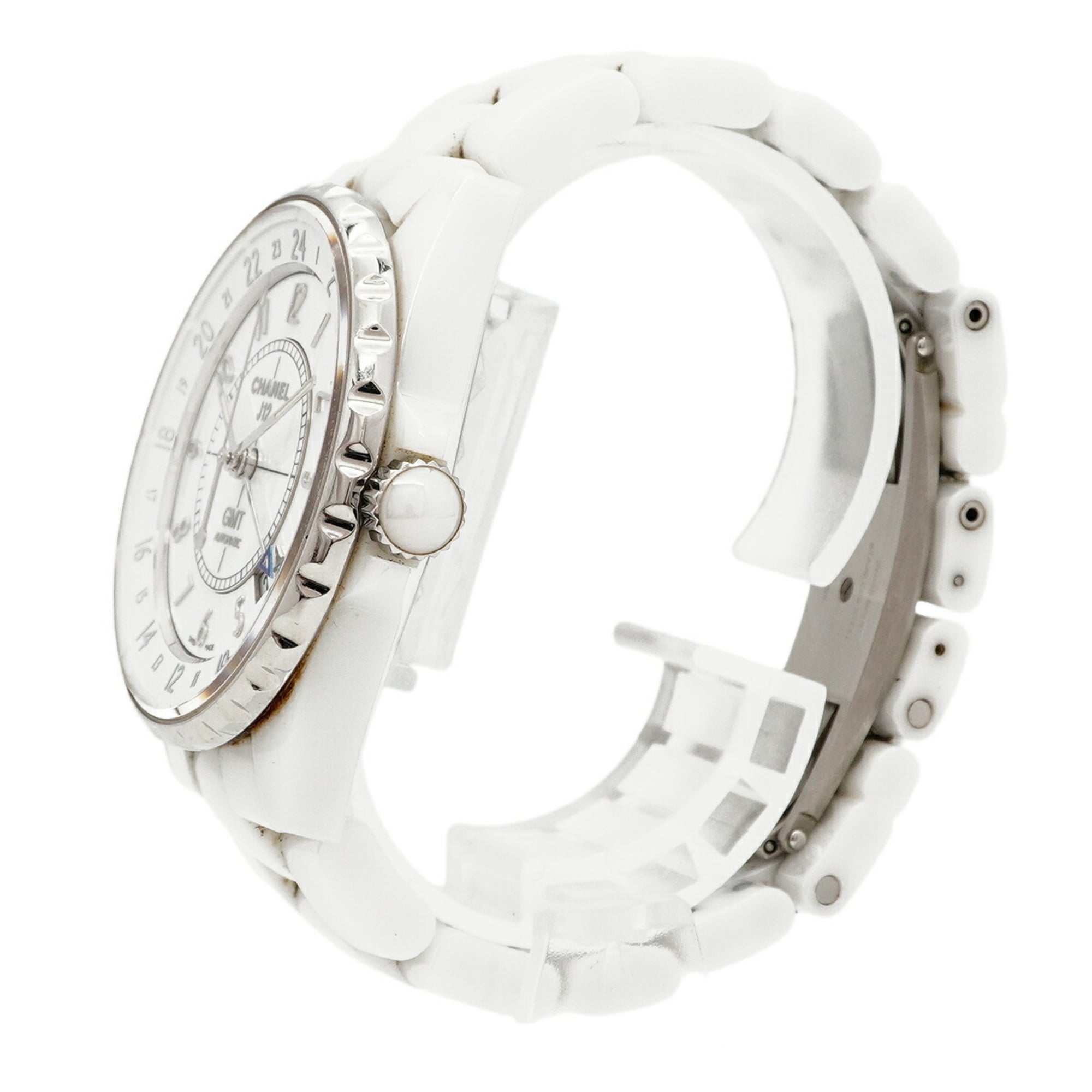 Chanel J12 GMT H3103 White Dial Men's Watch