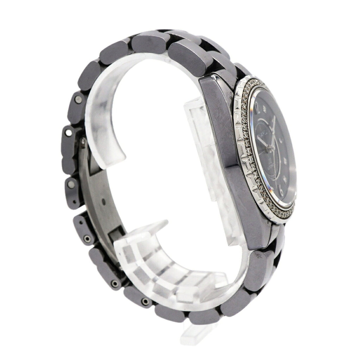 Chanel J12 mit Diamantlünette H2566, graues Zifferblatt 39mm Uhr