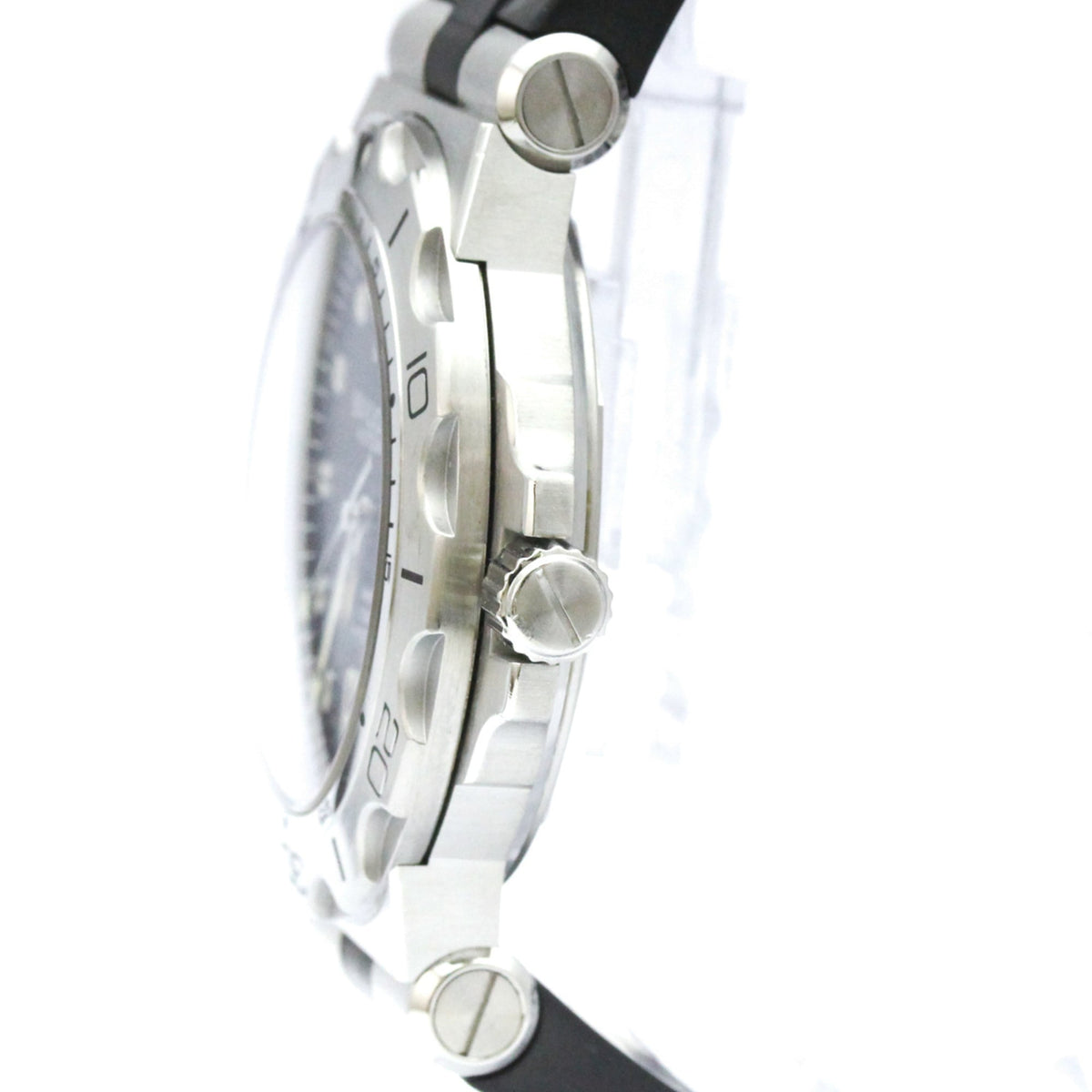 Bvlgari Diagono DP42SSD horloge met zwarte wijzerplaat, 42 mm