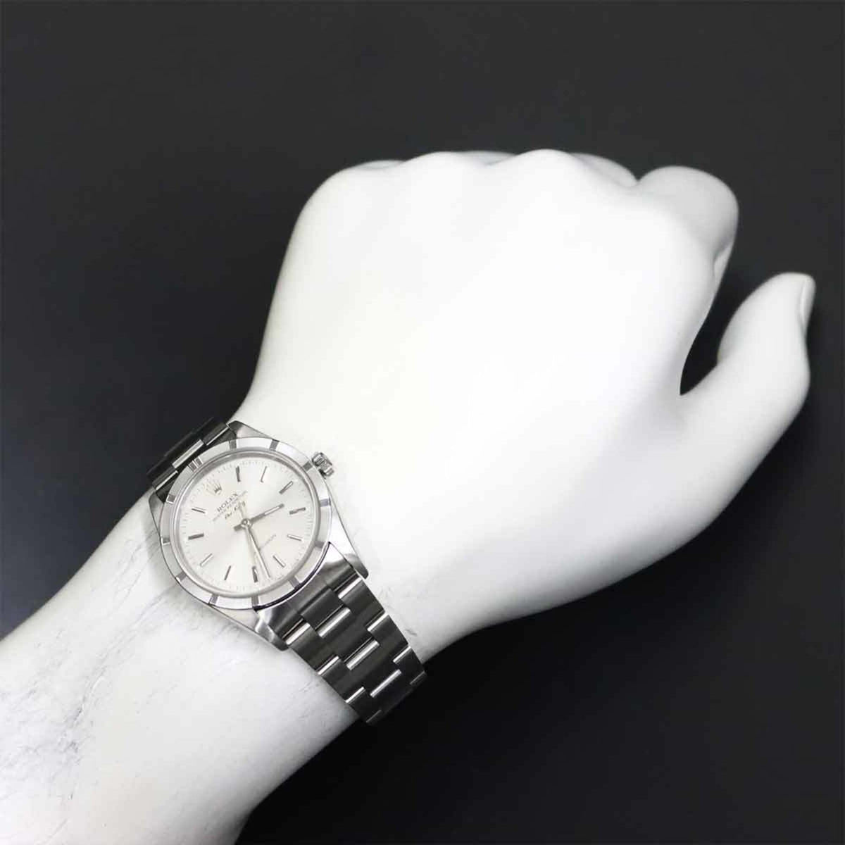 Montre Rolex Air-King 14010, cadran argenté, 34 mm