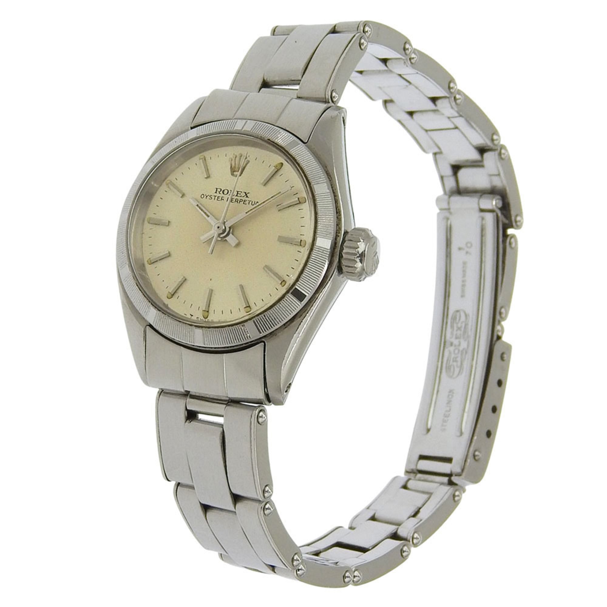 Rolex Oyster Perpetual Watch, caliber 1161 6618, stainless steel, 1965, automatic, analog display, silver dial, women's.