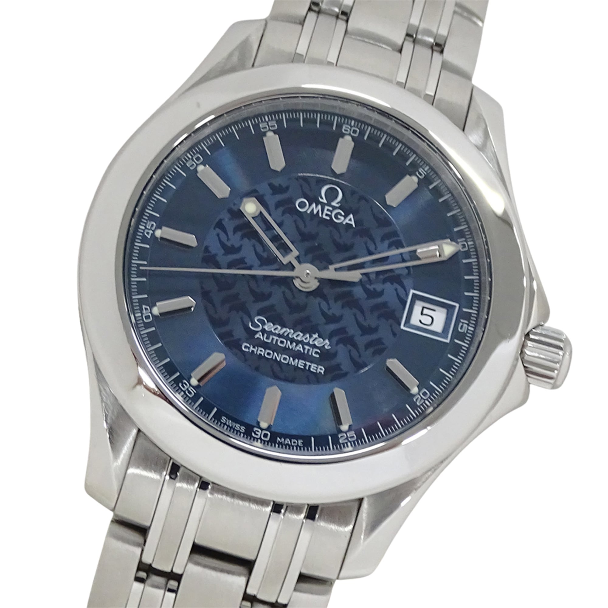 Omega Seamaster 120 Jacques Mayol 2506.80 Men's Watch, Brand Name, Limited Edition of 3000 Pieces, Date, Automatic Movement, Stainless Steel (SS), Silver & Blue