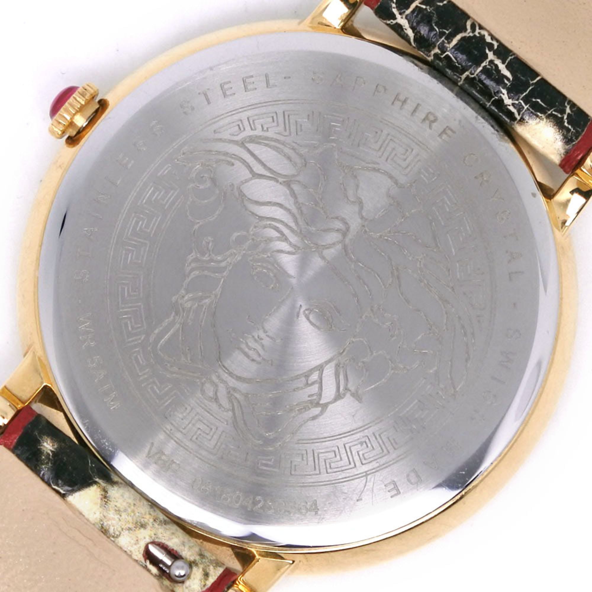 Versace VERSACE LOVE Uhr aus Edelstahl und LederQuarz analoges ZifferblattWeiß Zifferblatt, Damenuhr S111824339