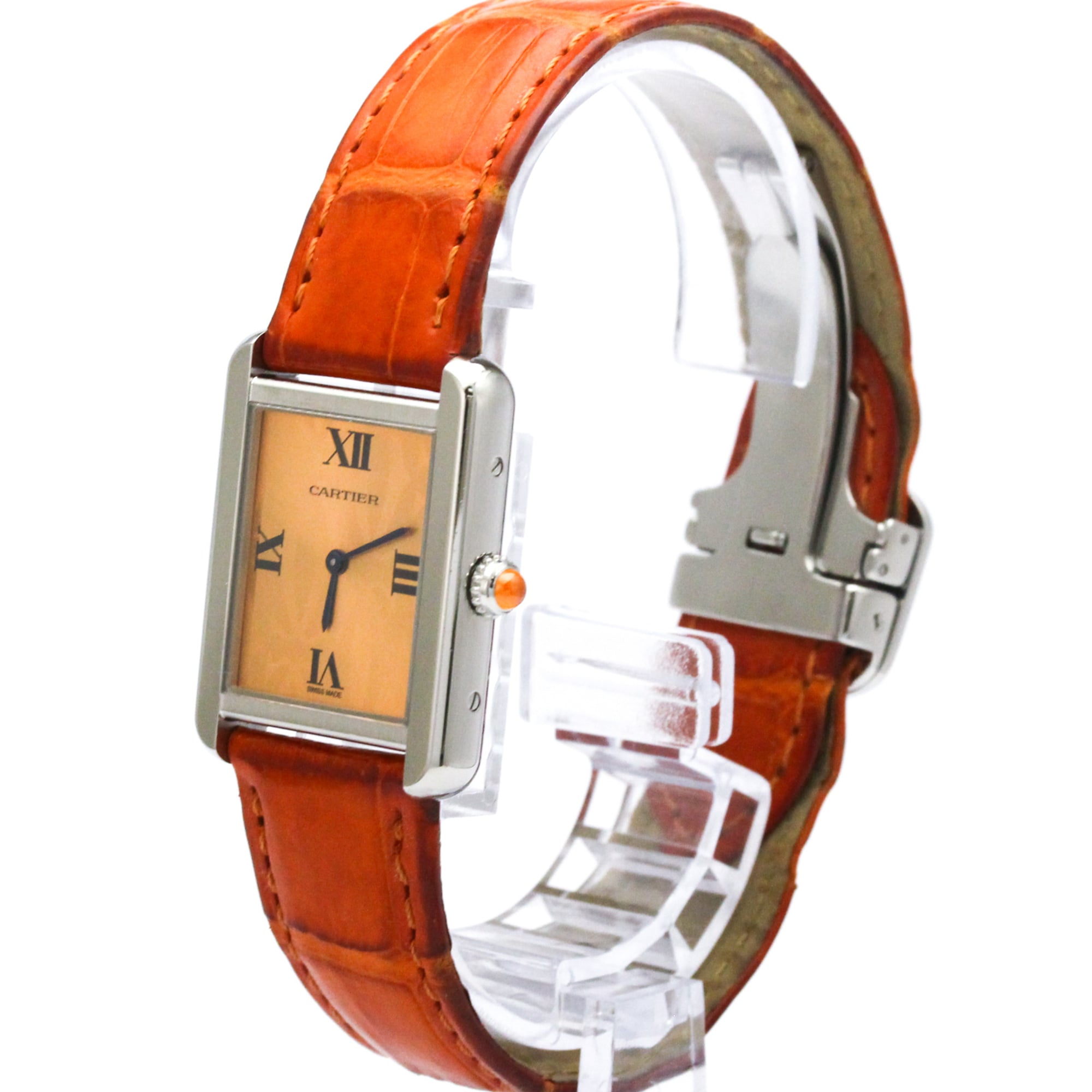 Cartier Tank Solo W1019455 Orange Dial 24mm Watch