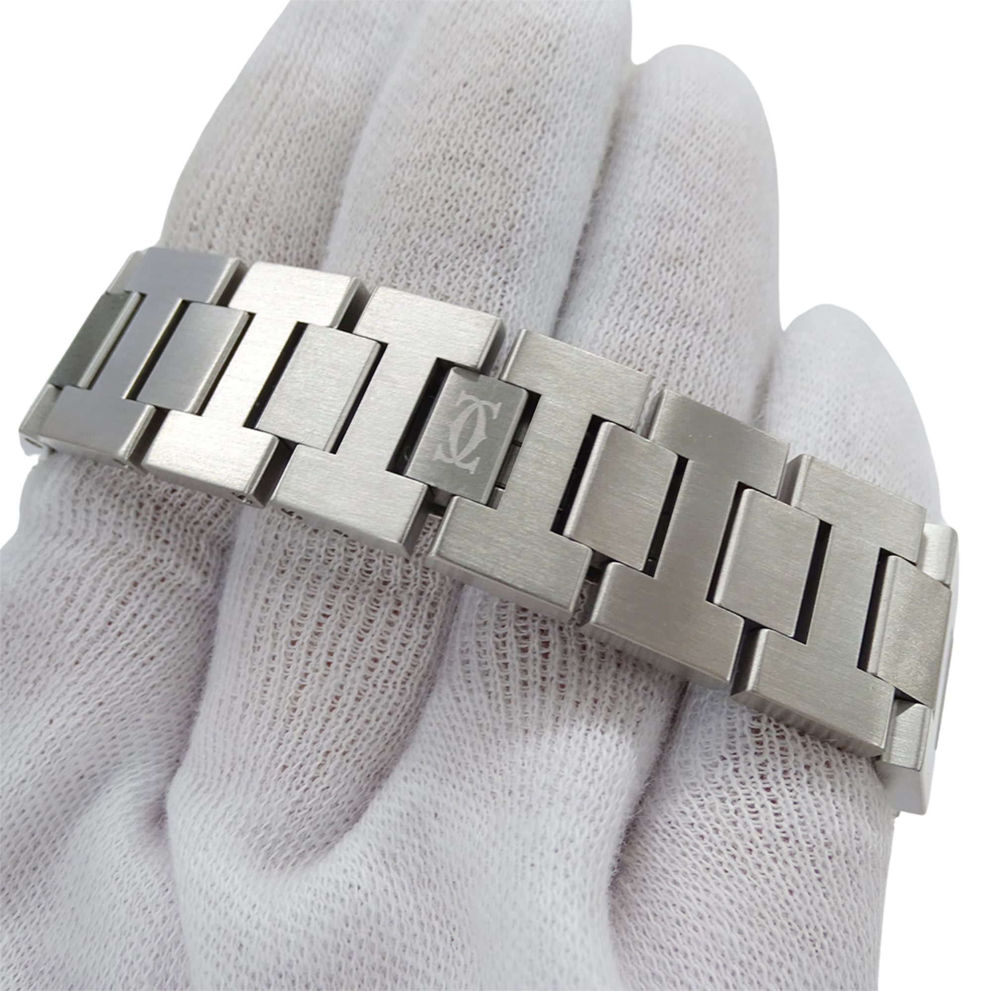 Cartier Pasha C Date Automatic for Boys Stainless Steel (SS) W31074M7 Silver & White