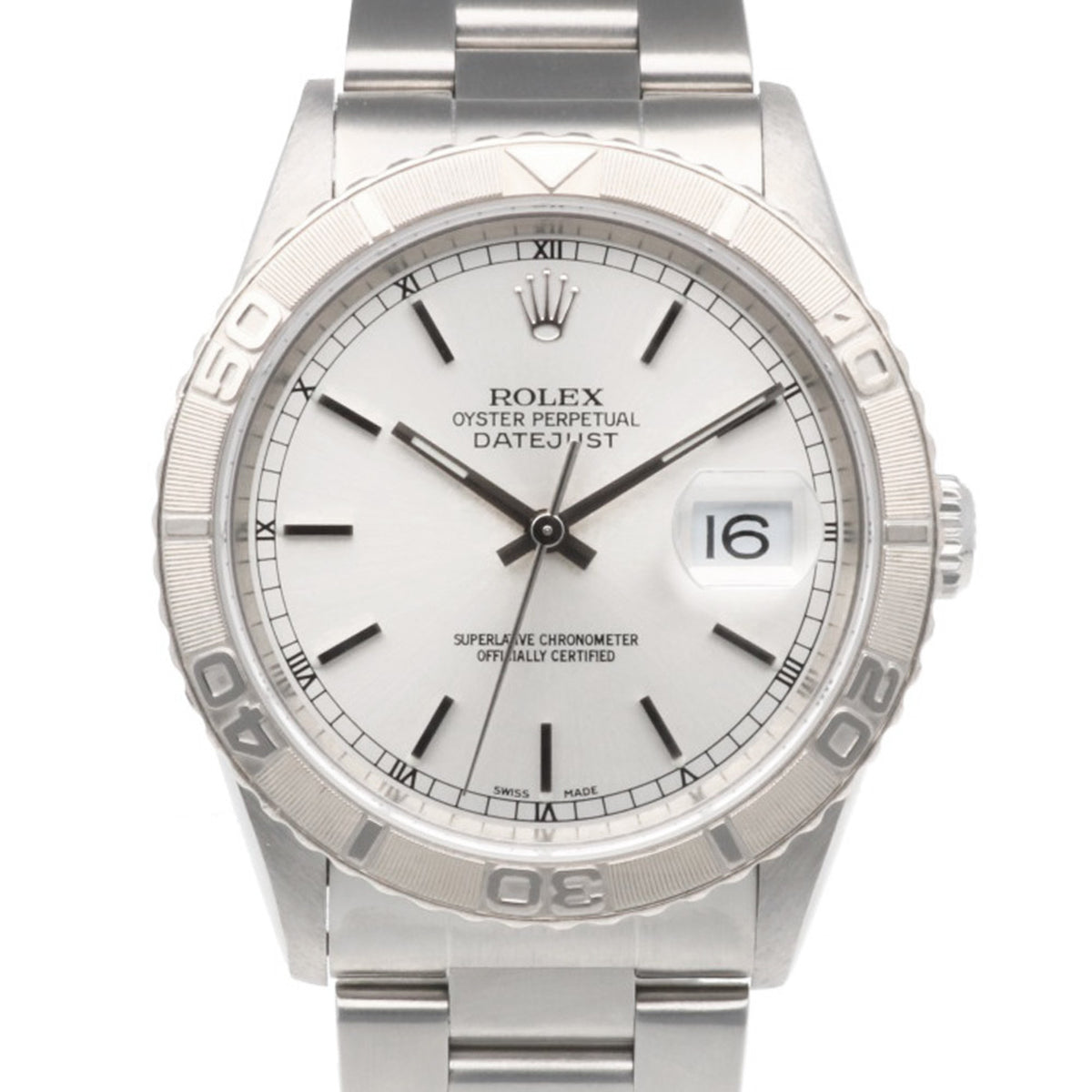 Montre Rolex Datejust Thunderbird Oyster Perpetual 16264, cadran argenté, 36 mm